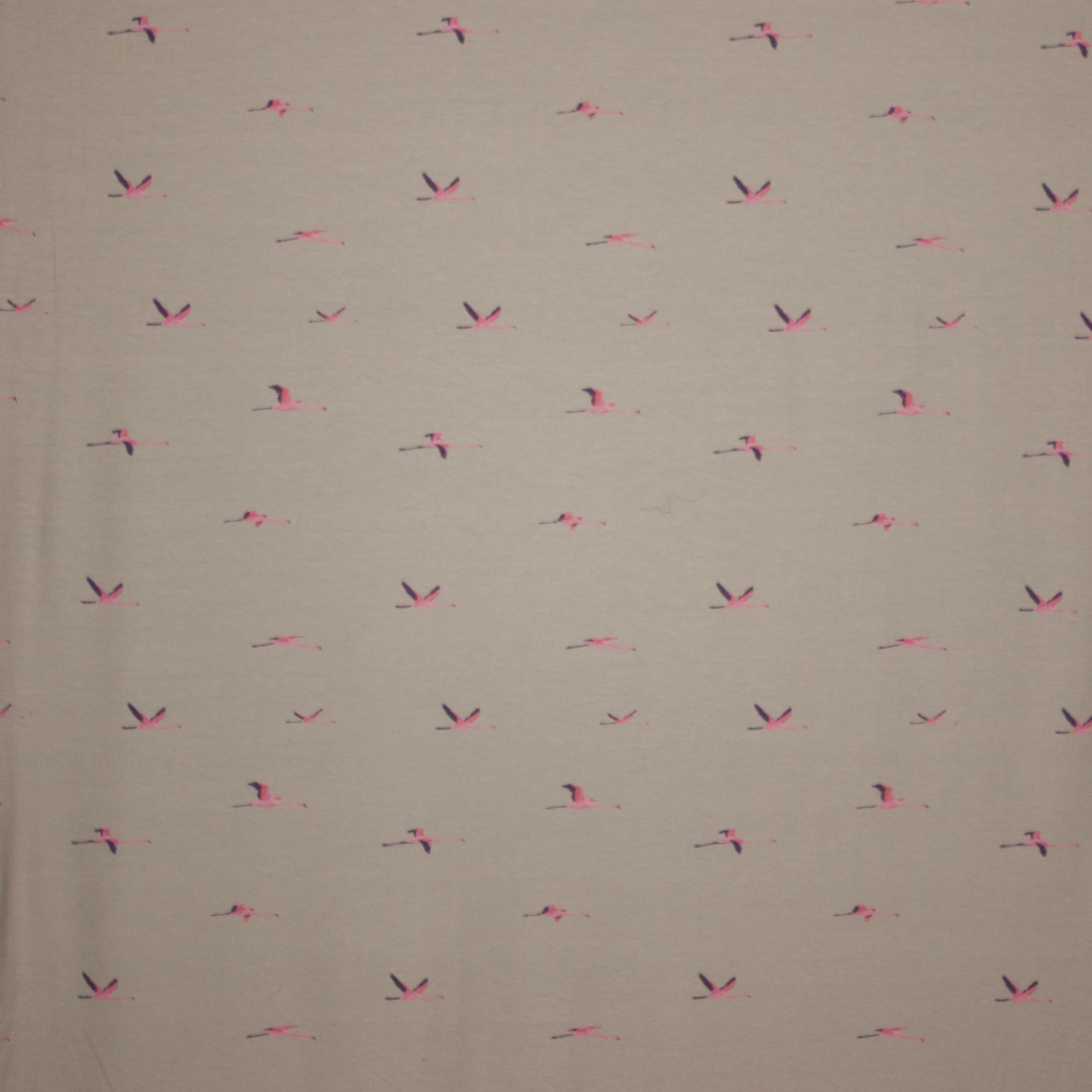 Fijne viscosetricot met flamingomotief - La Maison Victor