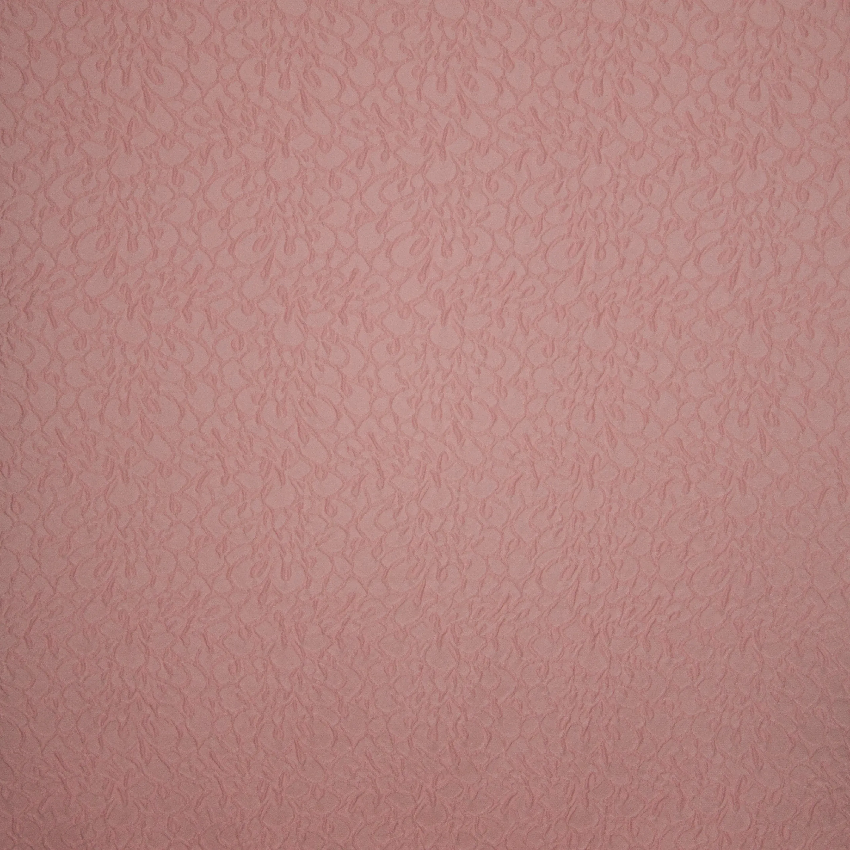 Jacquard lichtroze met bloemen