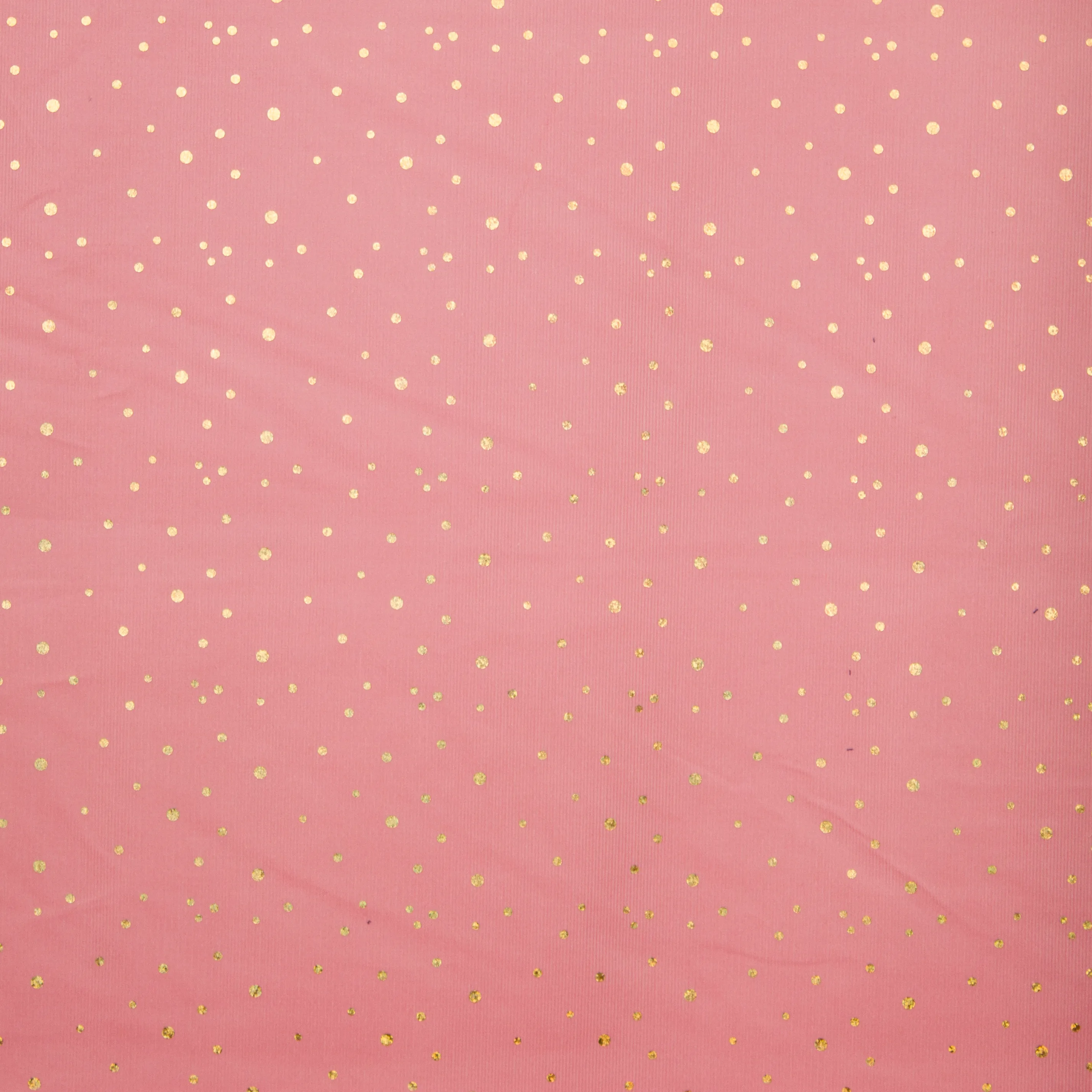 Roze ribfluweel met gouden stipjes