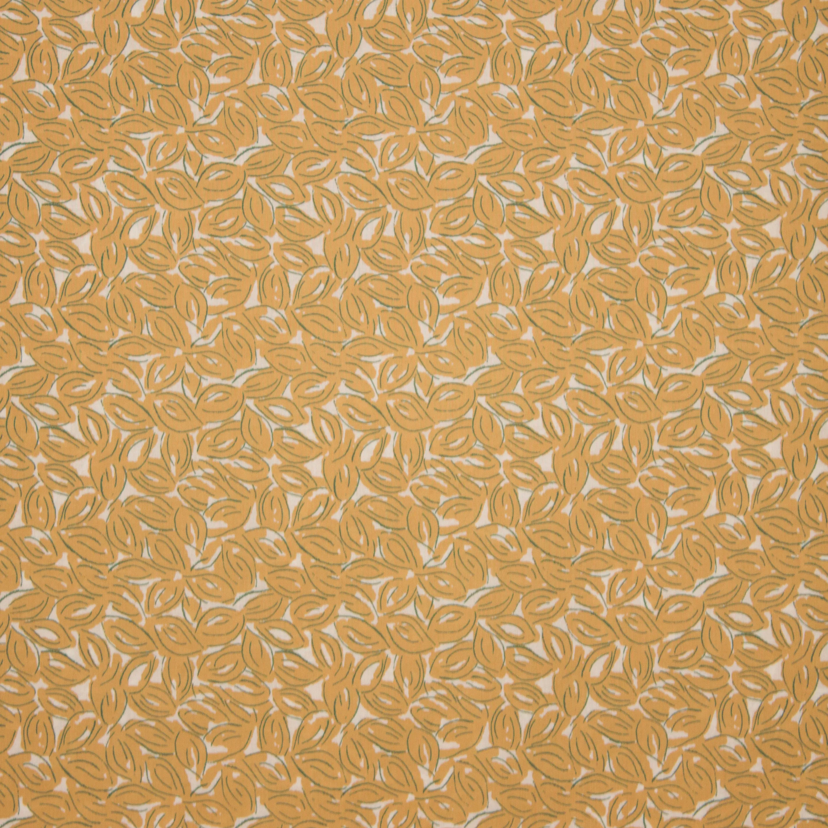 Petal Mustard katoen gauze - Atelier Brunette