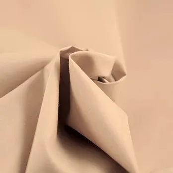 Taupe rekbare katoen - La Maison Victor