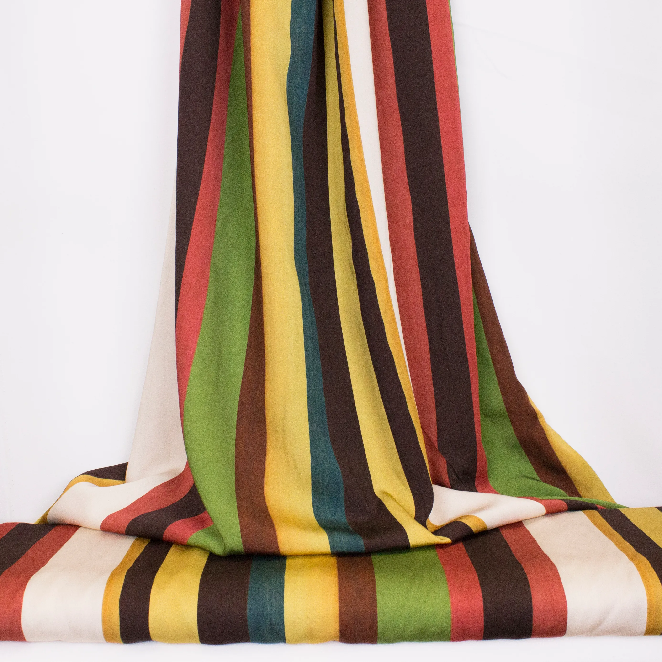 Gestreepte veelkleurige viscose - La Maison Victor