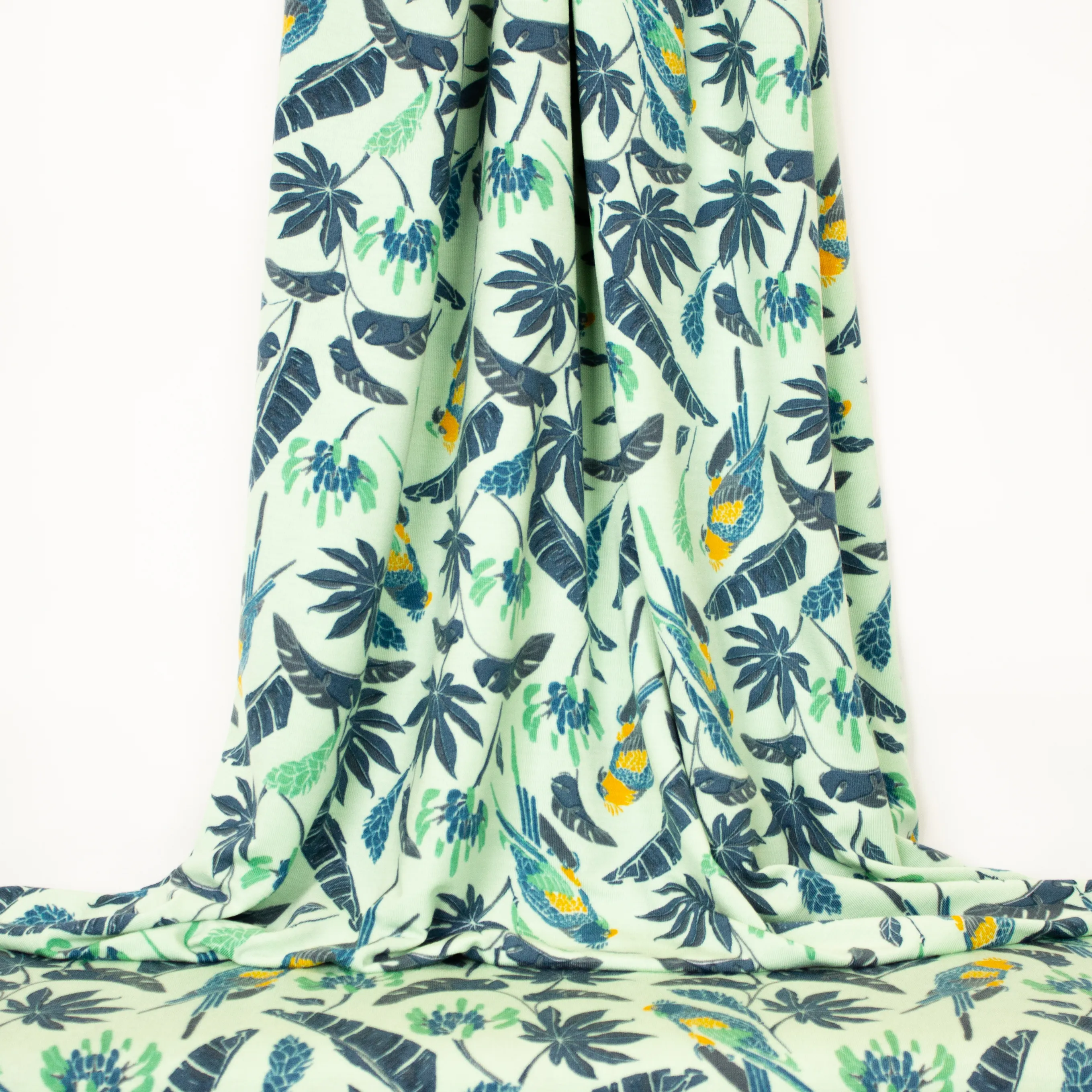 Bamboo met Tropische Bladeren en Vogels