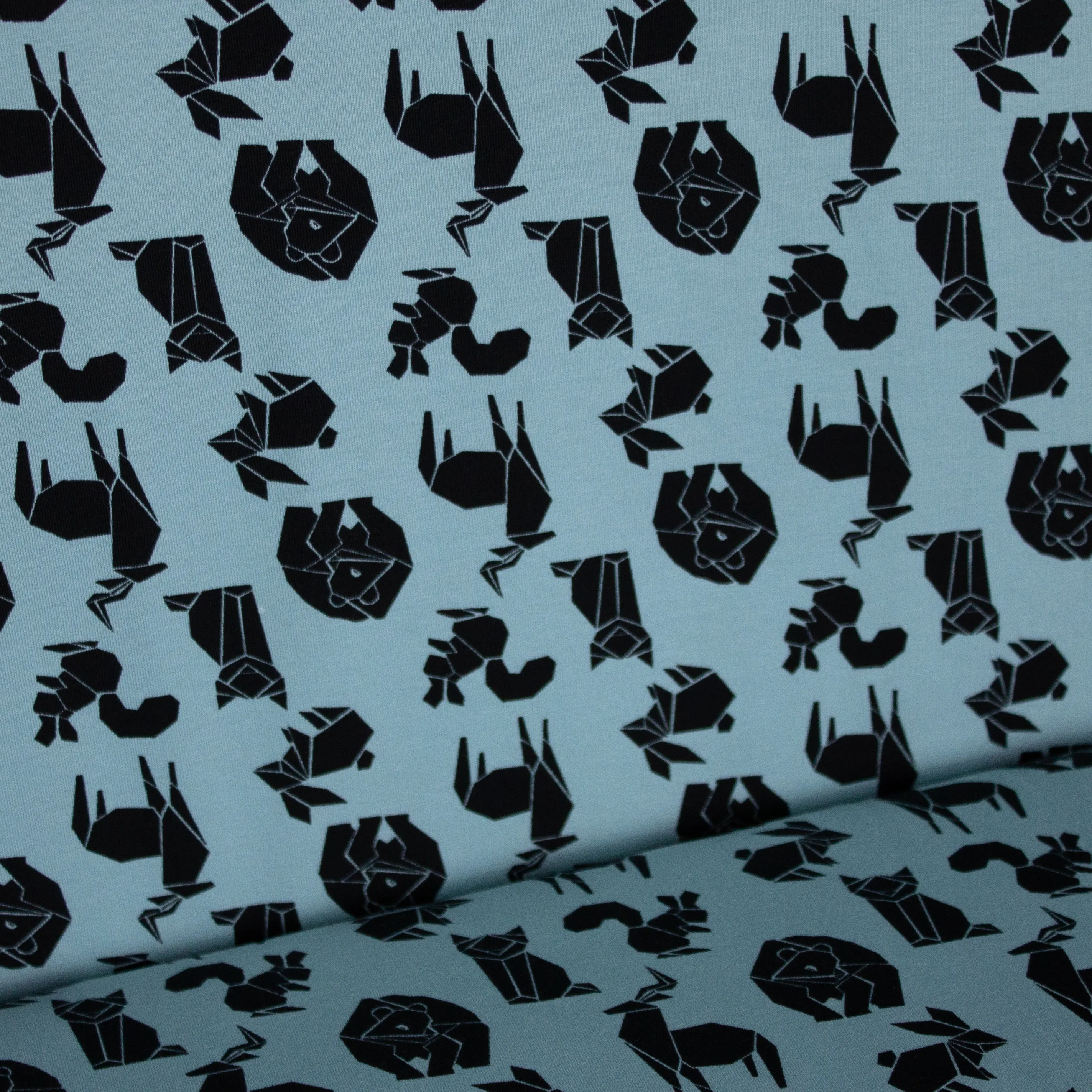 Blauwe Tricot met Dieren Motief