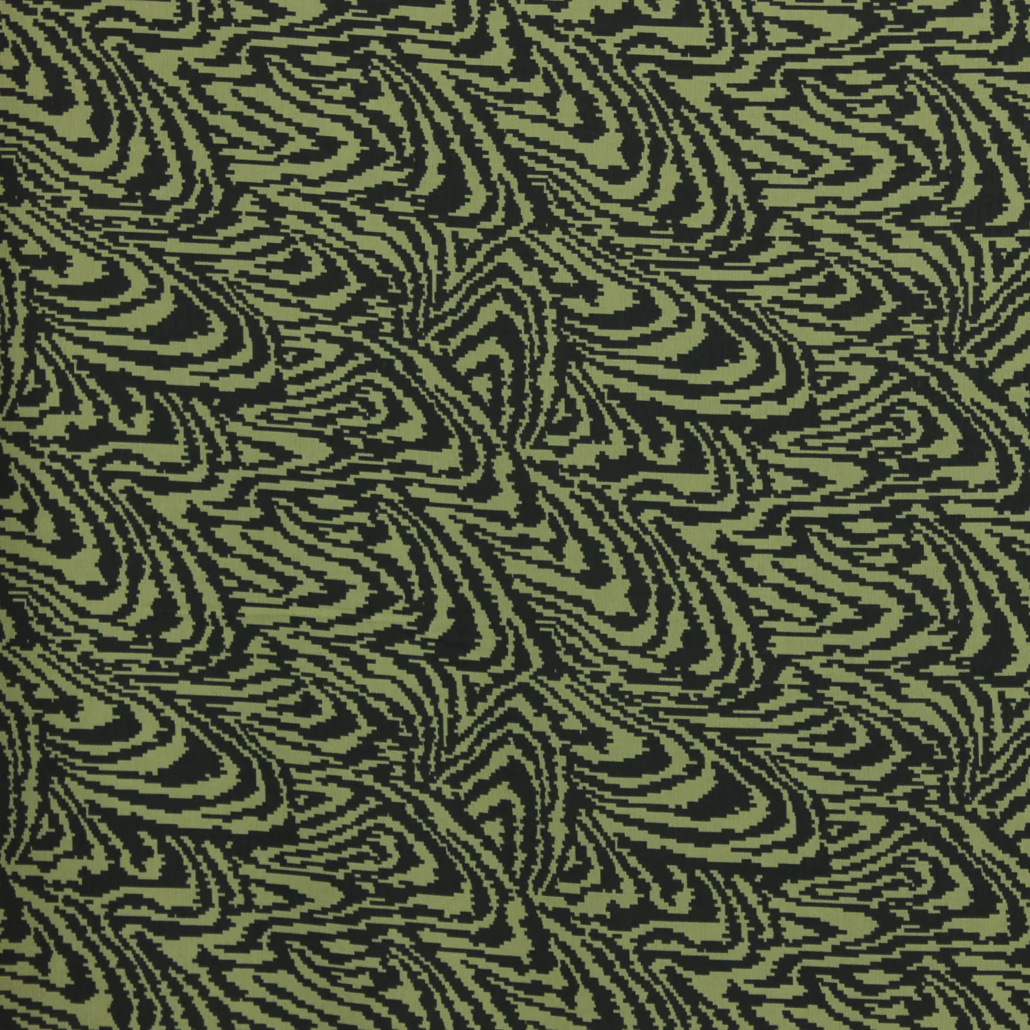 Polyester crêpe groen 'Pixeled Wave' - Burda