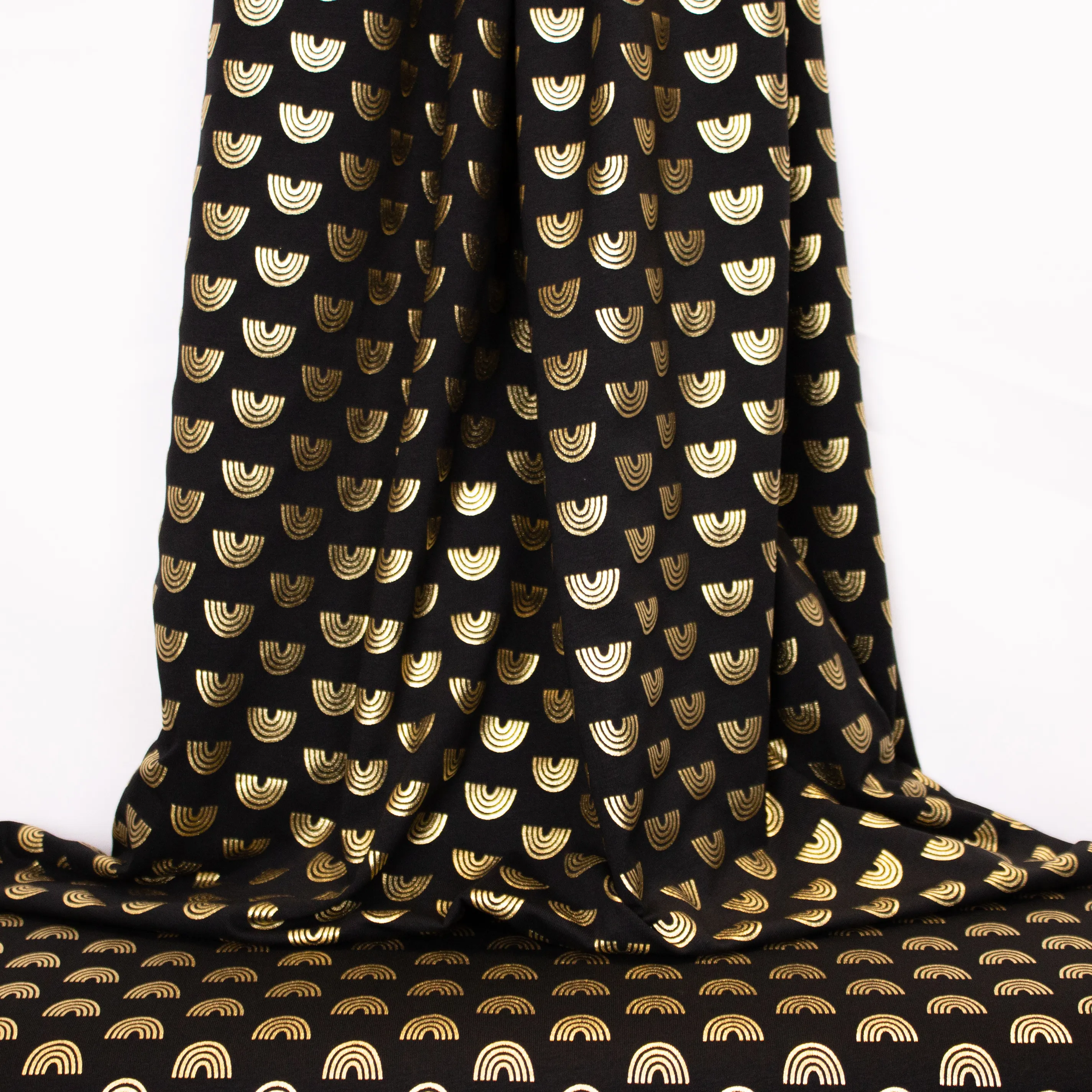 Zwarte Tricot met Gouden Regenbogen