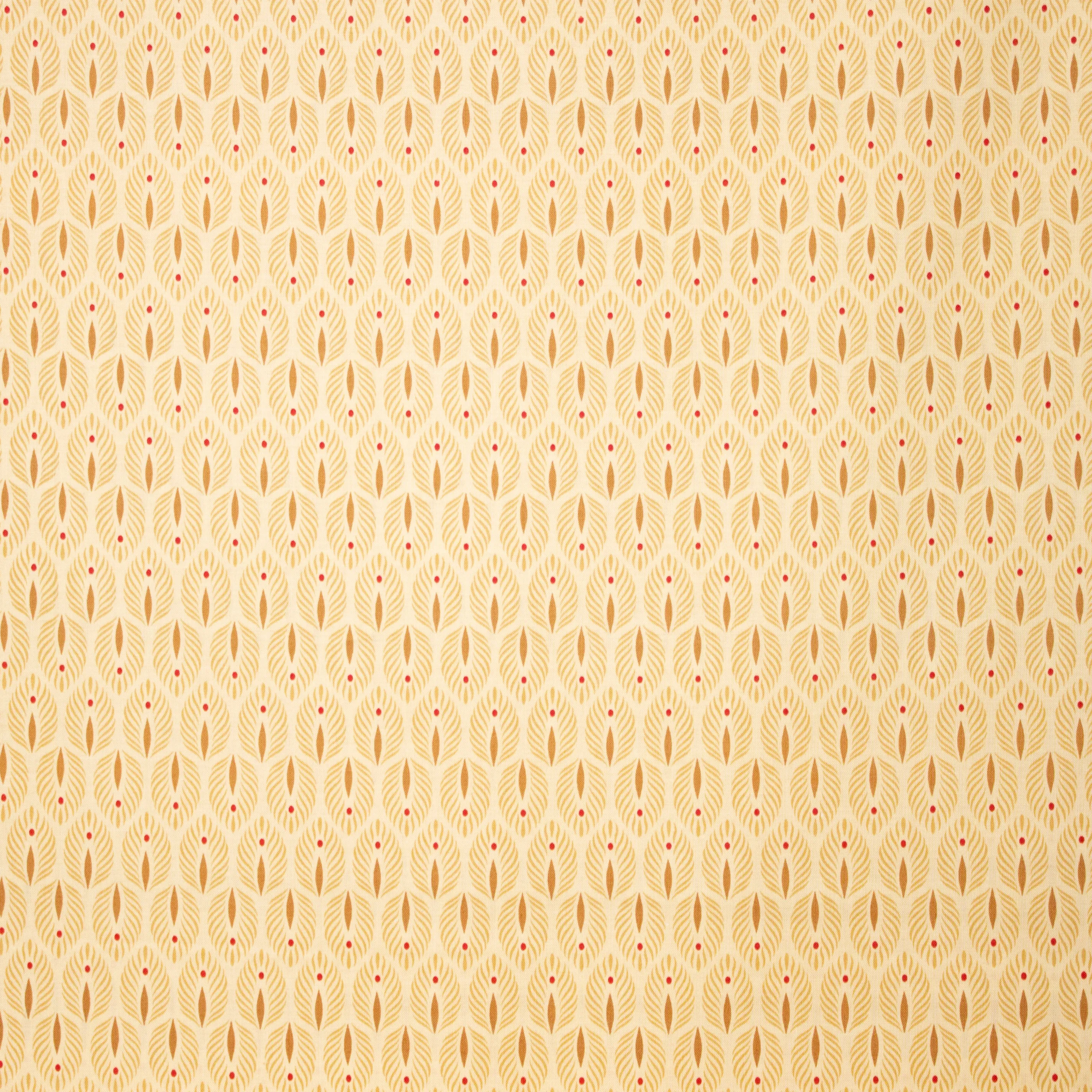 Beige Katoen met Print