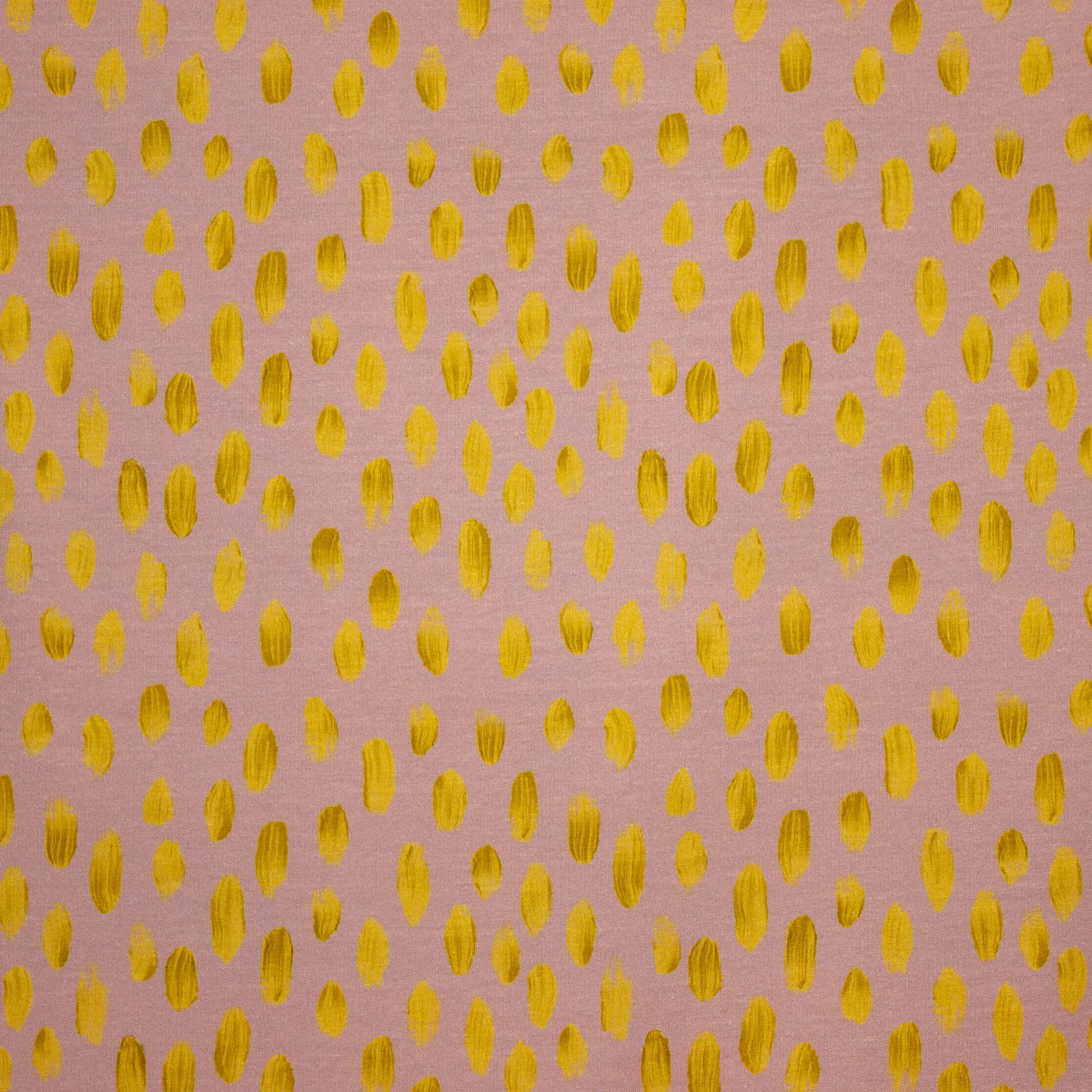 Dof Roze French Terry met Gouden Brushstrokes