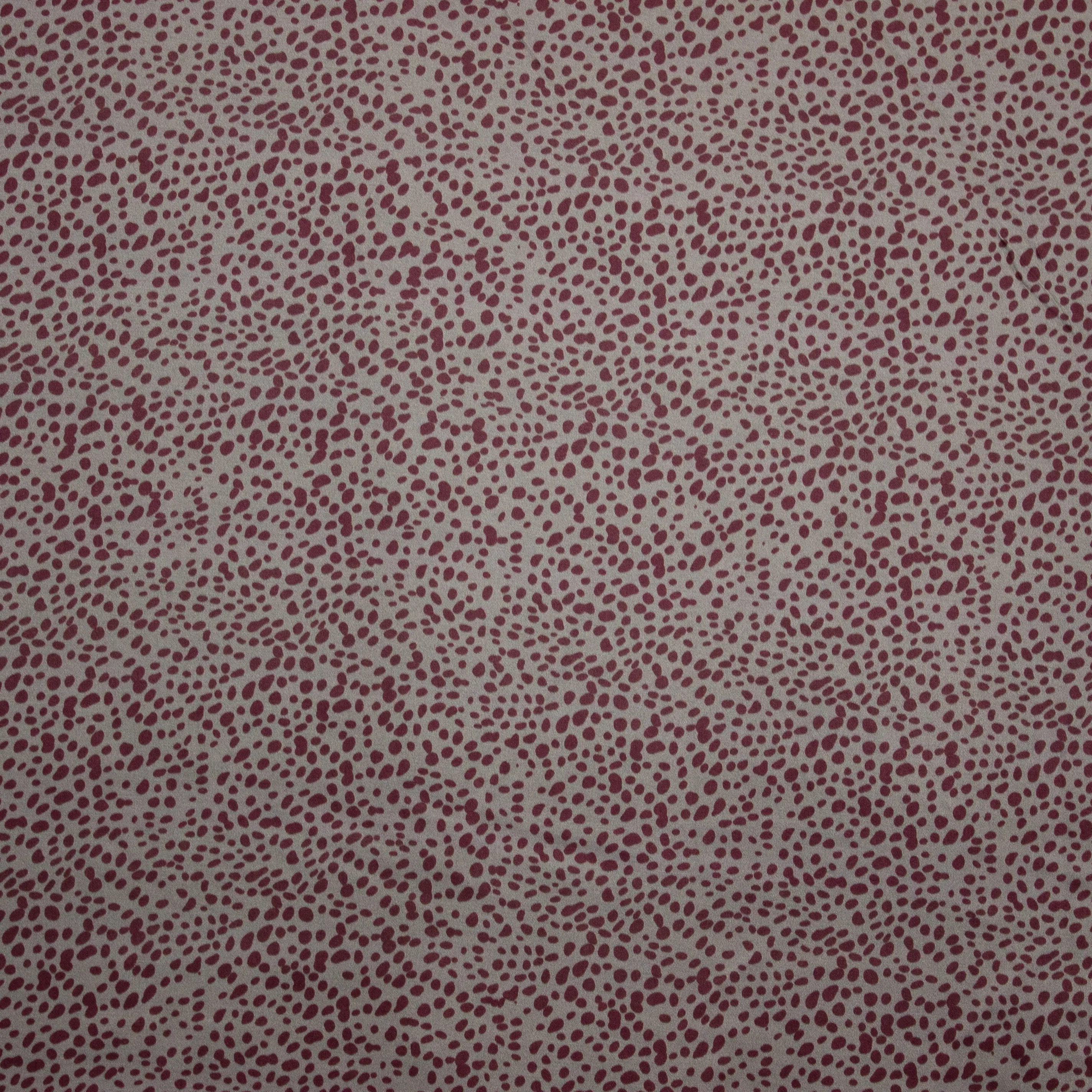 Grijze viscose rayon met bordeaux vlekjes - La Maison Victor