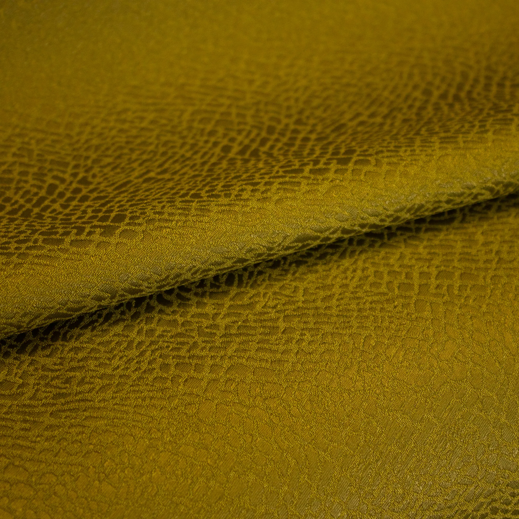 Kakigroene viscose polyester jacquard - Fibre Mood