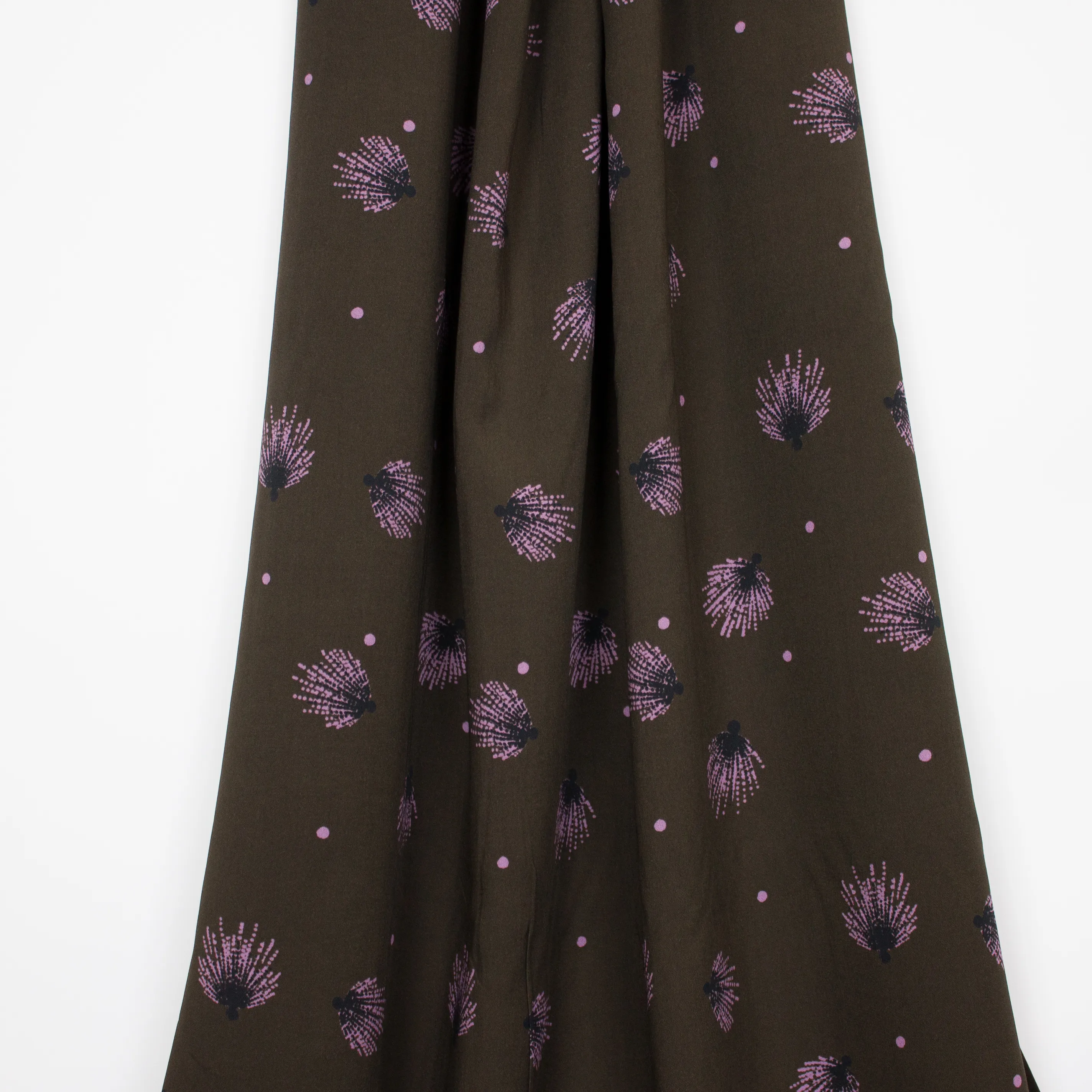 Bruine Viscose met Paars Patroon van La Maison Visctor - La Maison Victor