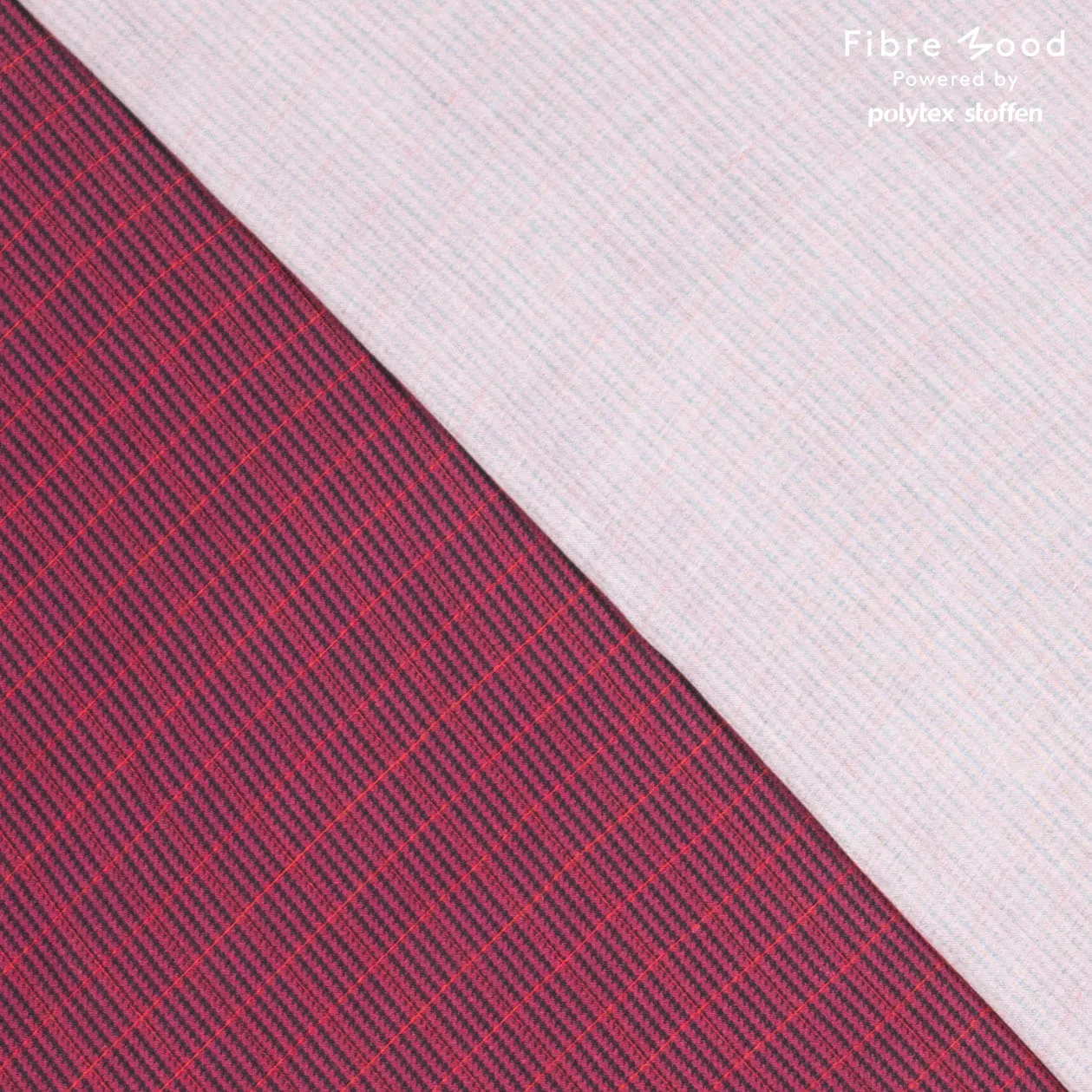 Rode viscose crêpe met vierkantjes - Fibre Mood