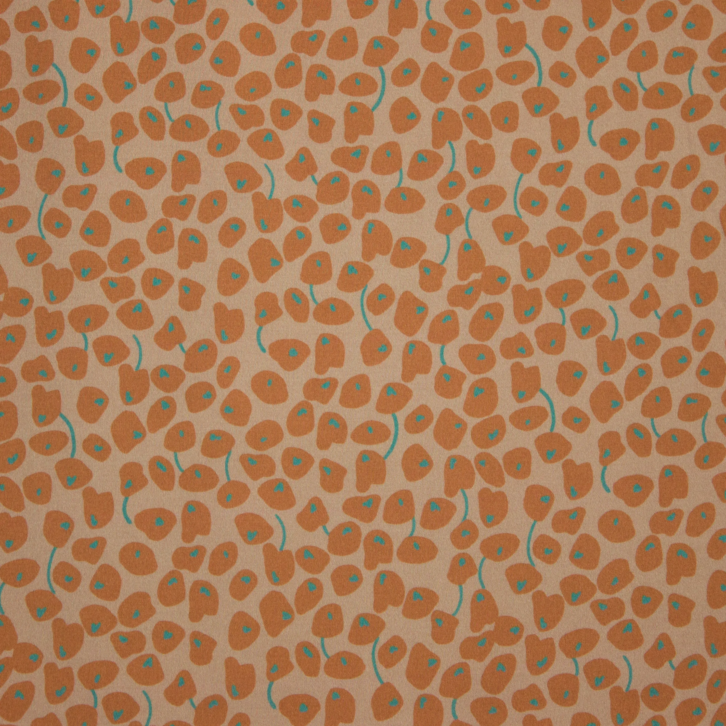 Bruine polyamide met abstract klaprozen