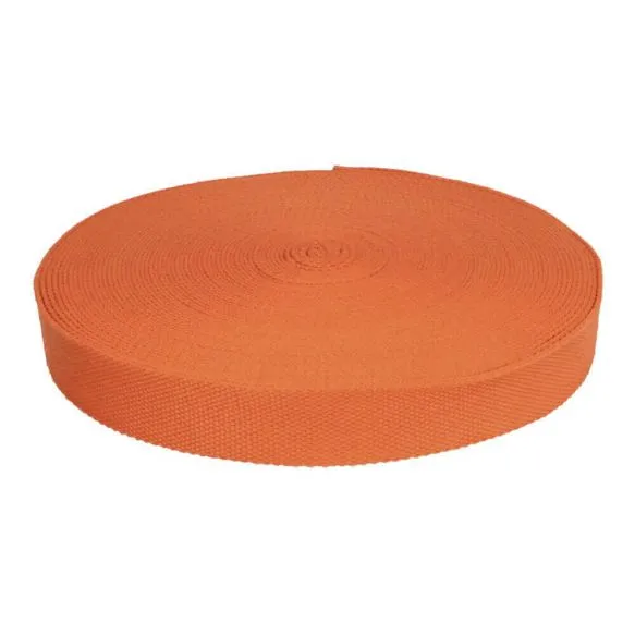 Tassenband / keperband 25 mm oranje
