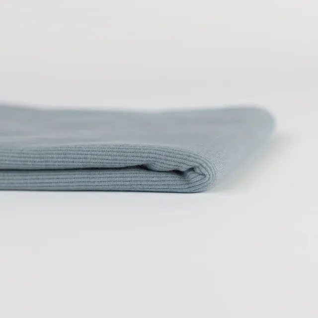 Grijze geribde boordstof 'Monument Gray' - See you at six