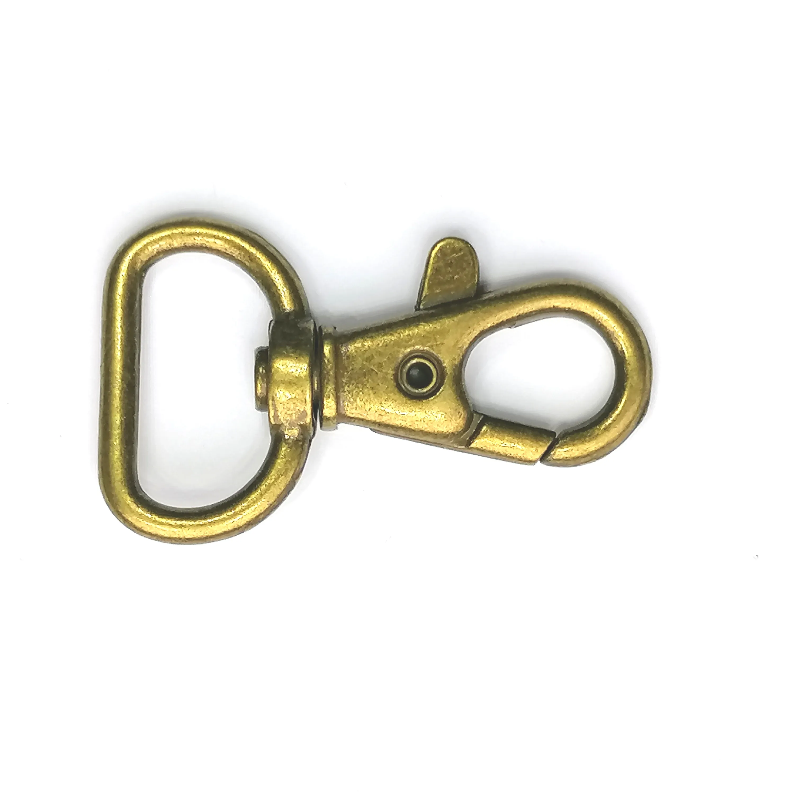 Musketonhaak - messing - 2 cm