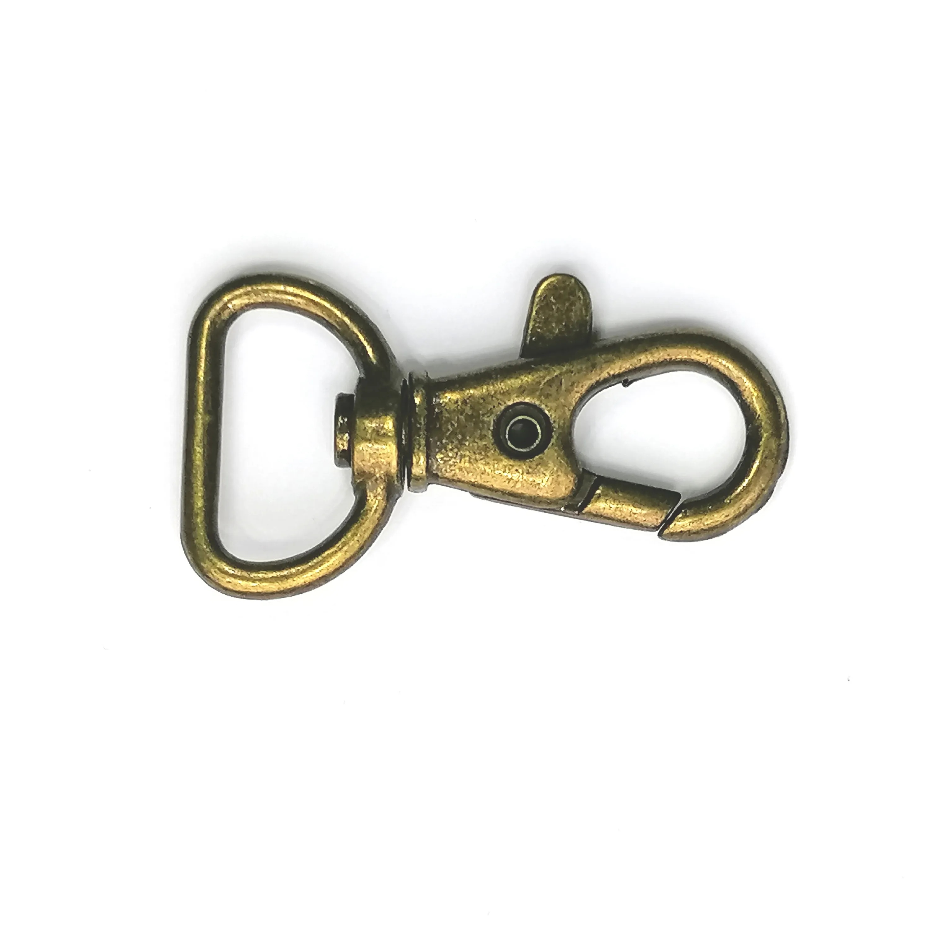 Musketonhaak - messing - 1,5 cm