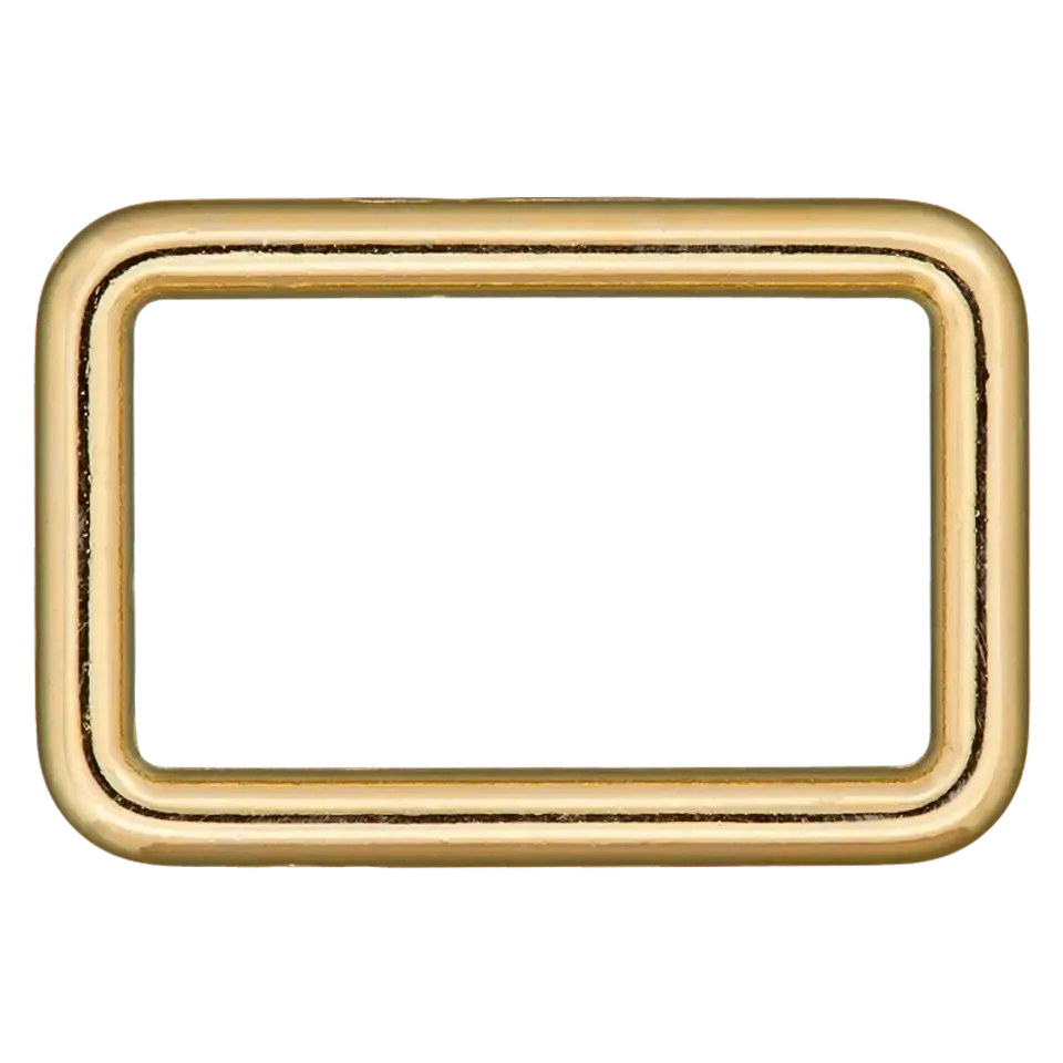 Rechthoekige ring - goudkleur - 3 x 1,5 cm