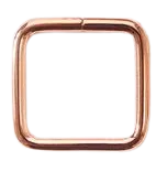 Rechthoekige ring - rosé goud / koper - 20 x 20 mm