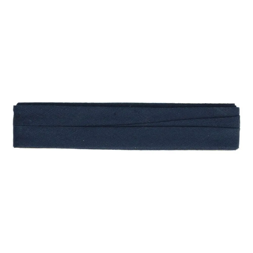Biais - katoen 2 cm x 5 m - donkerblauw