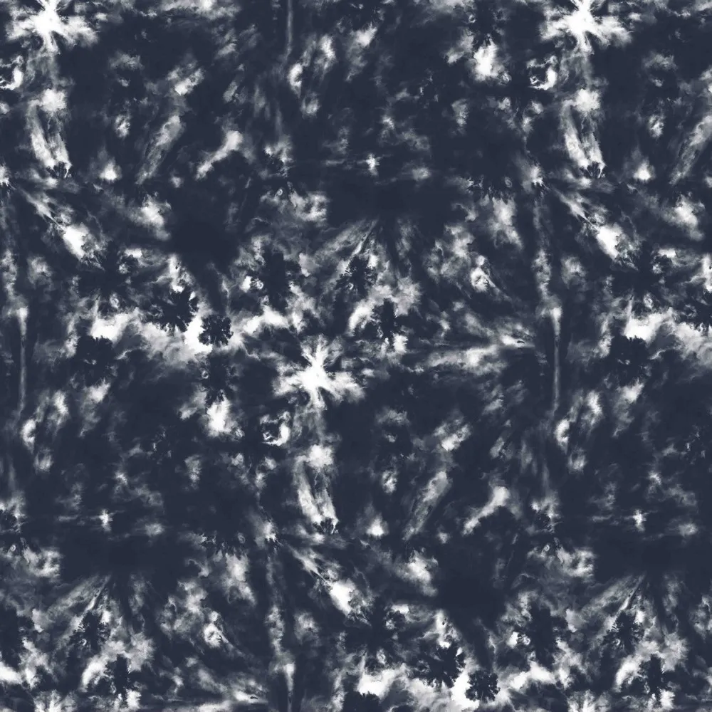 Tie dye blauwe katoen poplin - Poppy