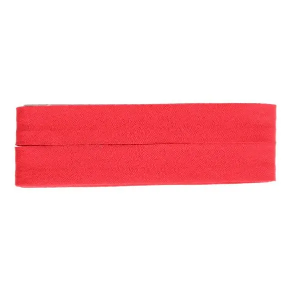 Biais - katoen 2 cm x 5 m - rood