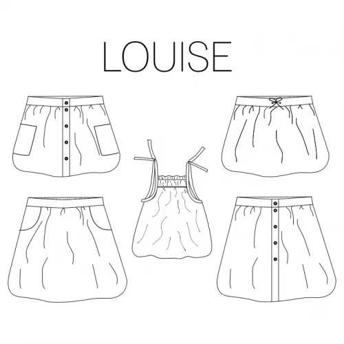 Patroon rok en top  (maat 86 - 158) - 'Louise' - Iris May