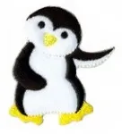 Applicatie - pinguïn - 5 x 4,5 cm
