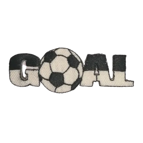 Applicatie - voetbal 'goal' - 7 x 2,5 cm
