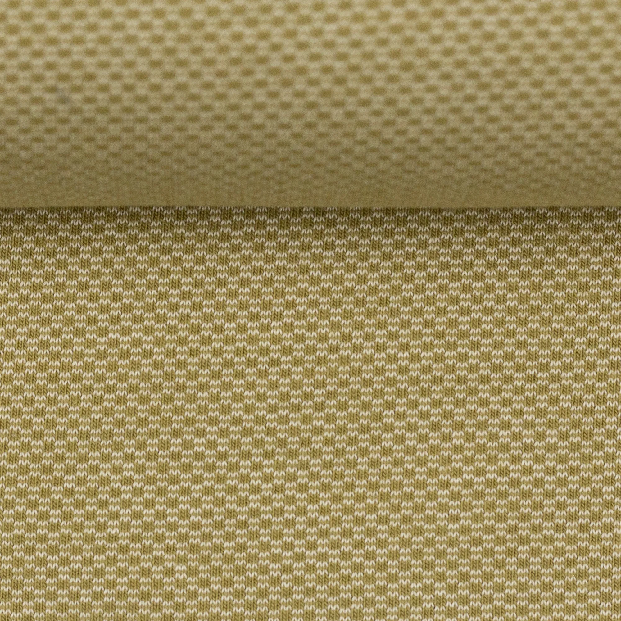 Jacquard Jersey 'Leroy' geelbruin