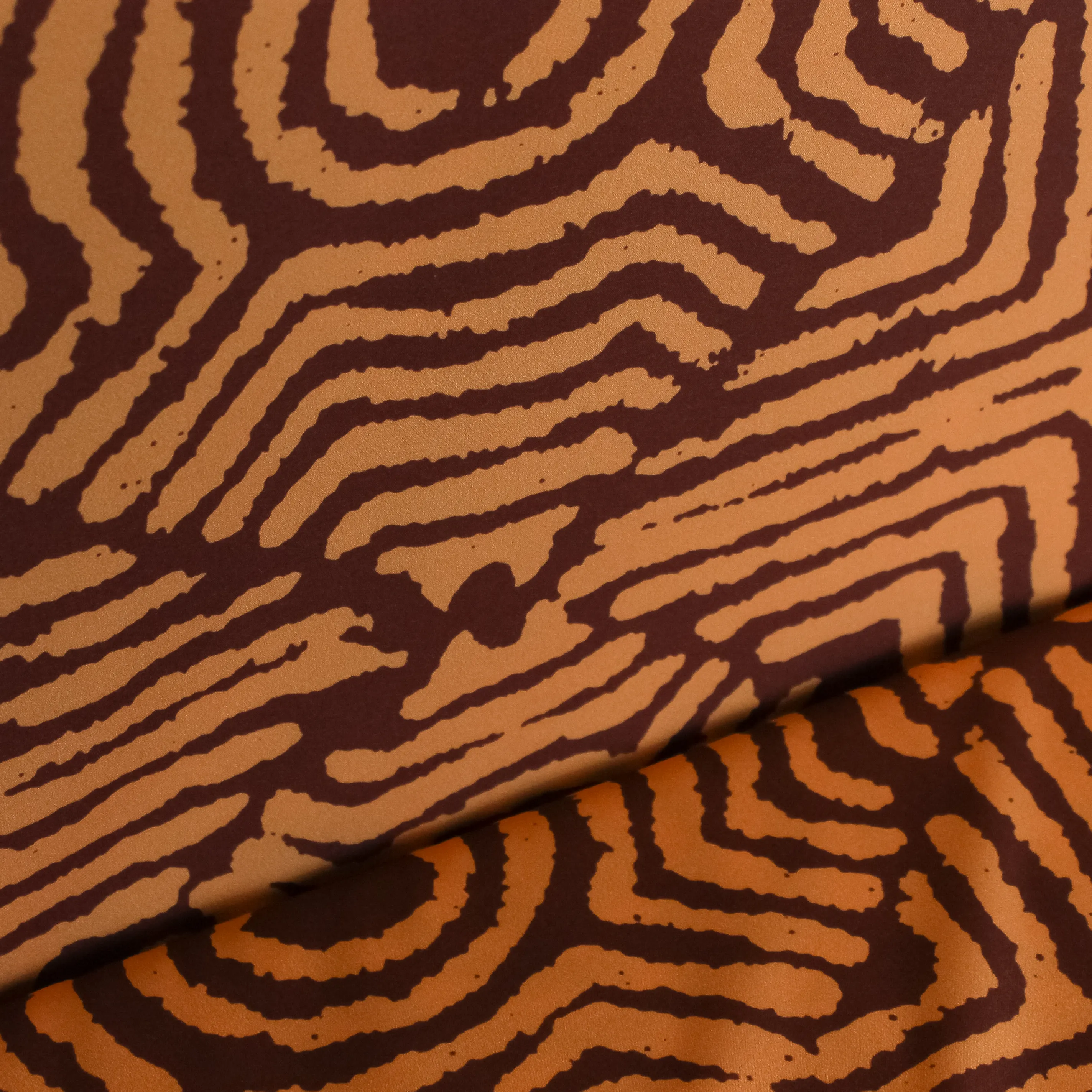Oranje Polyester met 'Ethnic Maze'- Knipmode Collectie Lente-Zomer 2022