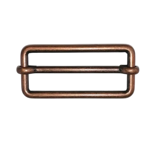 Schuifgesp - oud koper - 40 x 15 mm