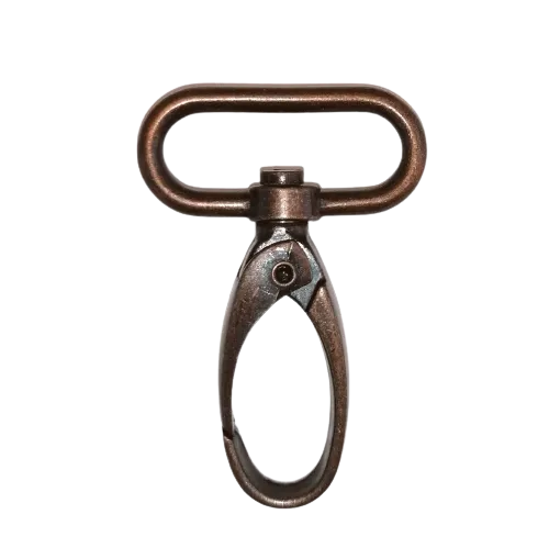 Musketonhaak - oud koper - 32 mm