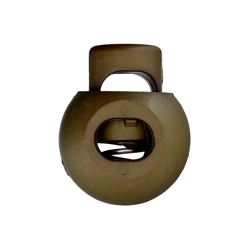 Koordstopper plastic rond 20 mm - kakigroen