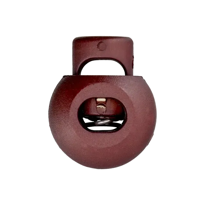 Koordstopper plastic rond 20 mm - bruin