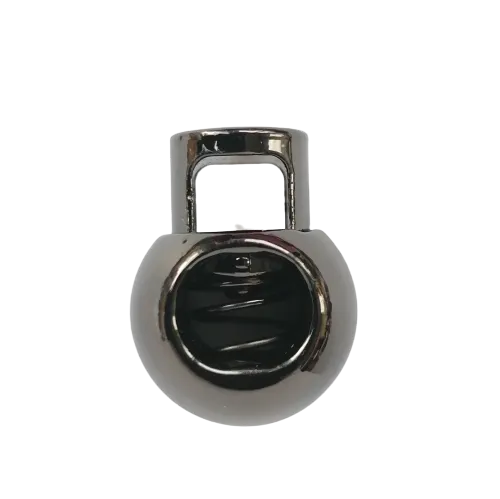 Koordstopper metaal rond 20 mm - gunmetal / zwart zilver