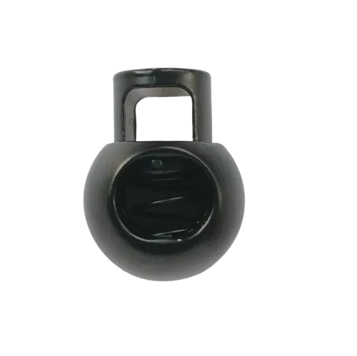 Koordstopper metaal rond 20 mm - zwart