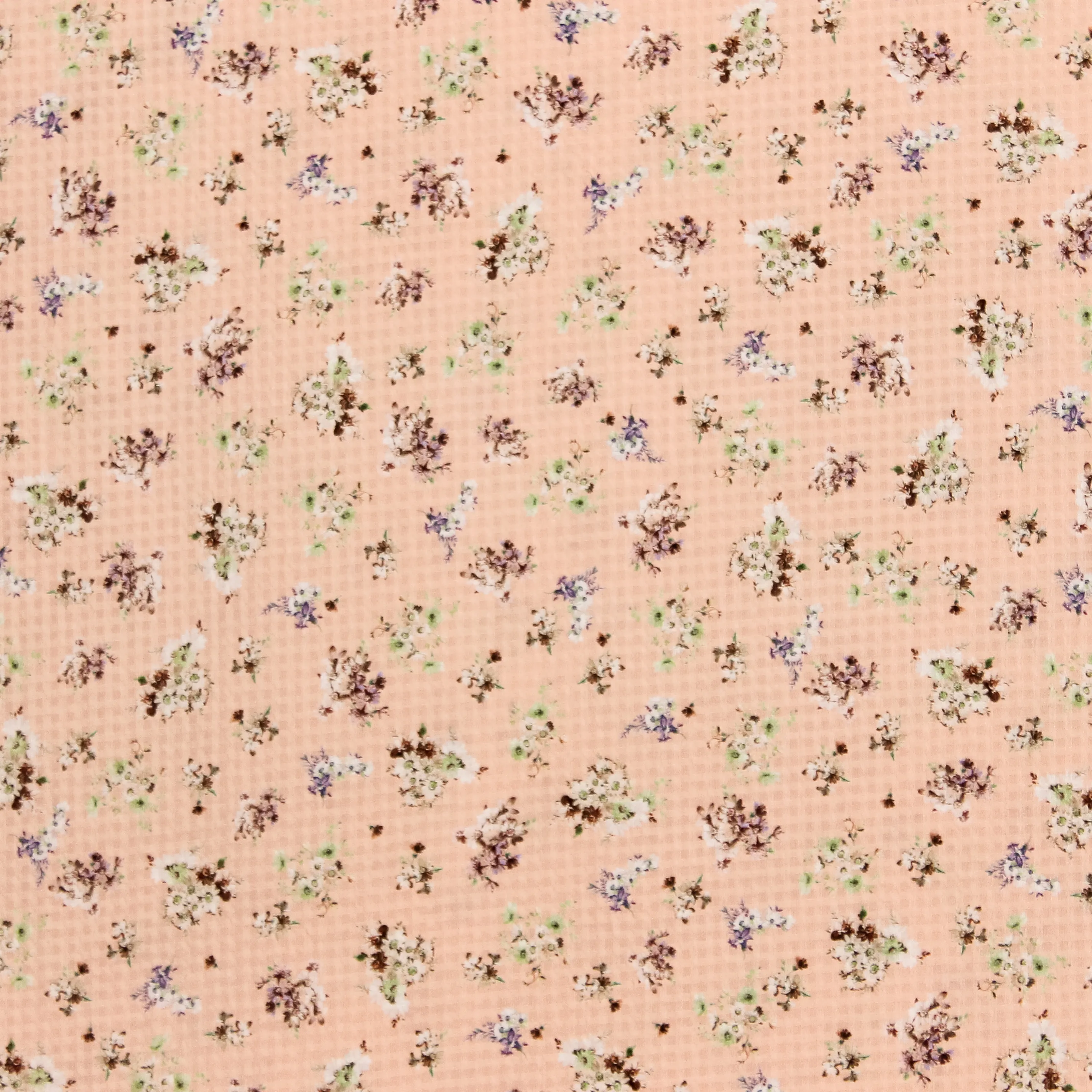 Roze seersucker met bloemen - La Maison Victor