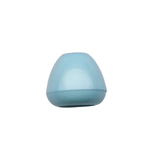 Koord einde plastic 12 mm - lichtblauw / babyblauw (opening 5 mm)