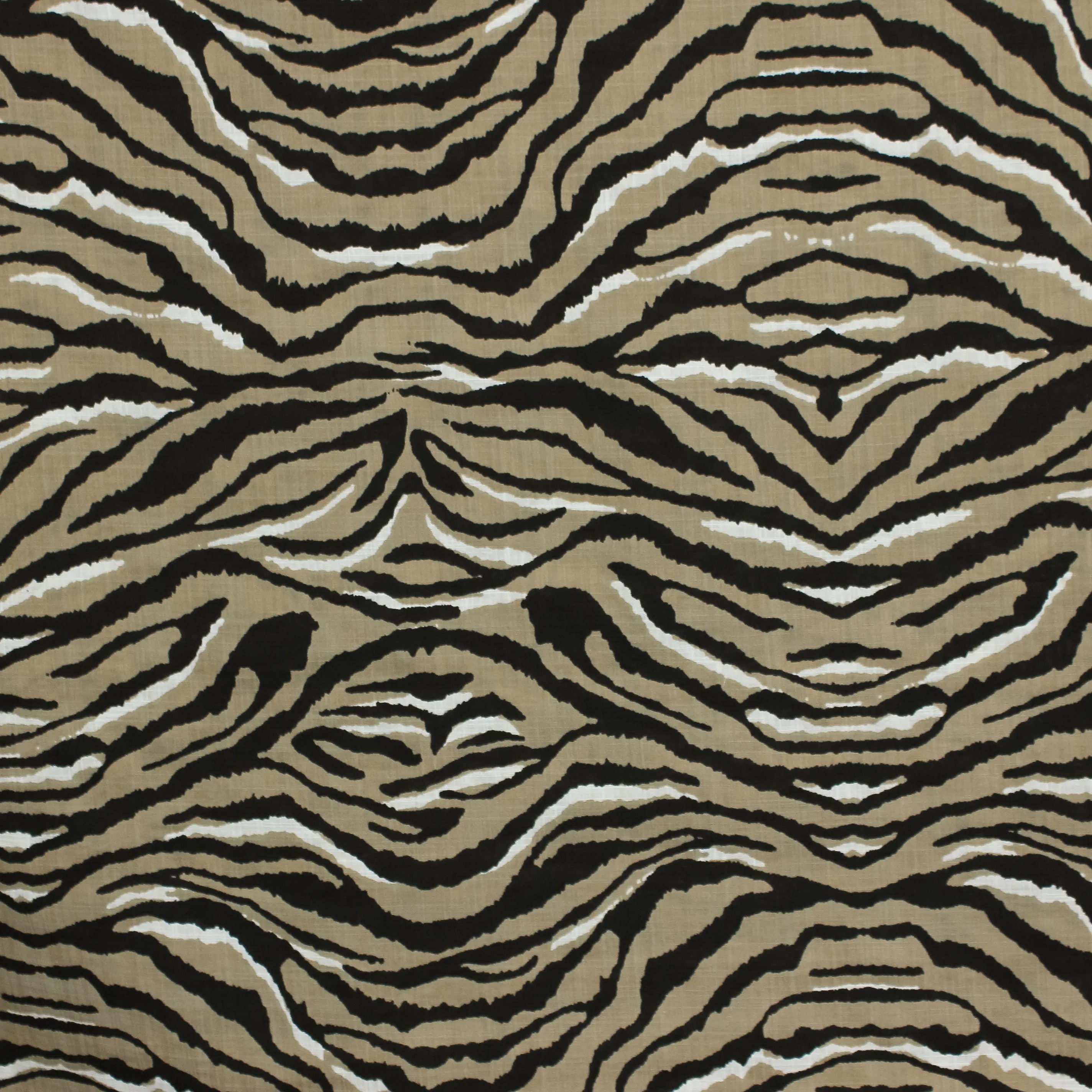 Bruine katoen / viscosemengeling met dierenprint - B*Trendy