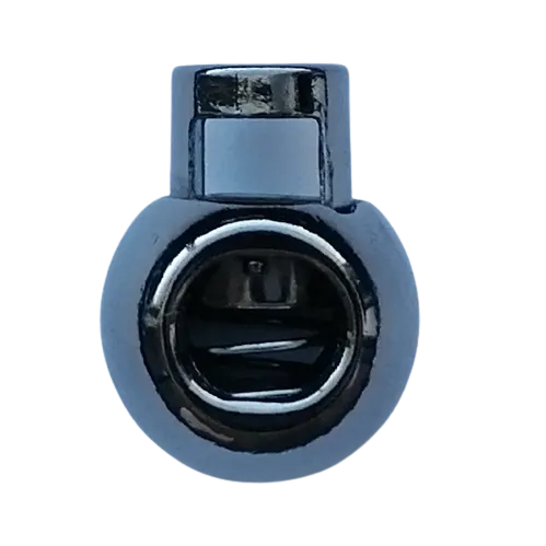 Koordstopper metaal rond 20 mm - gunmetal / zwart zilver