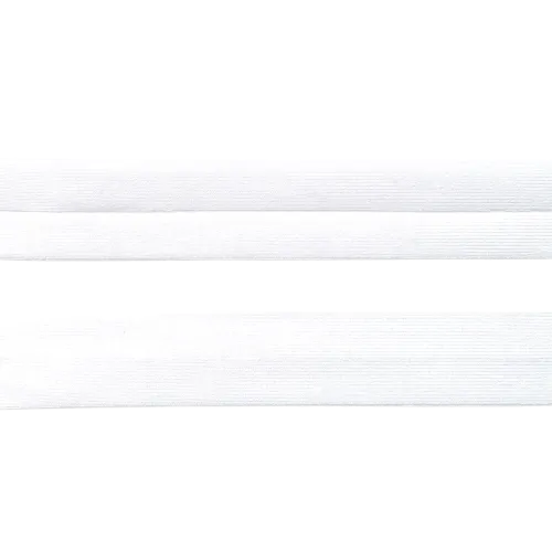 Biais - rekbare viscose 2 cm - wit