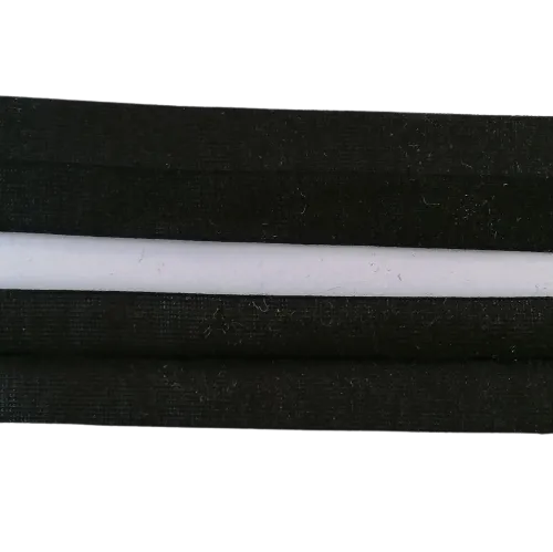 Biais - rekbare katoen 2 cm - zwart