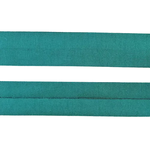 Biais - rekbare katoen 2 cm - petrol groen