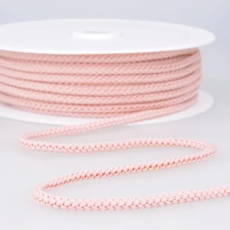 Roze rekbare koord - polyester 4,5 mm