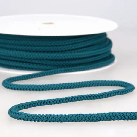 Petrol rekbare koord - polyester 4,5 mm