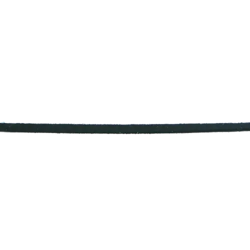 Plat zwart imitatiedaim touw / veter - synthetisch 3 mm
