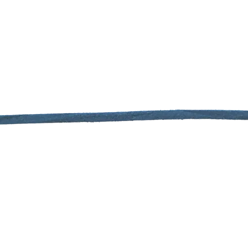 Platte blauwe imitatiedaim touw / veter - synthetisch 3 mm