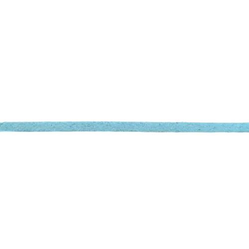 Platte lichtblauwe imitatiedaim touw / veter - synthetisch 3 mm