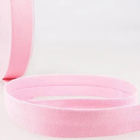 Biais - licht rekbare katoen 2 cm - roze